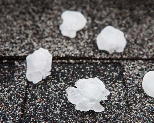 Hail on roof
